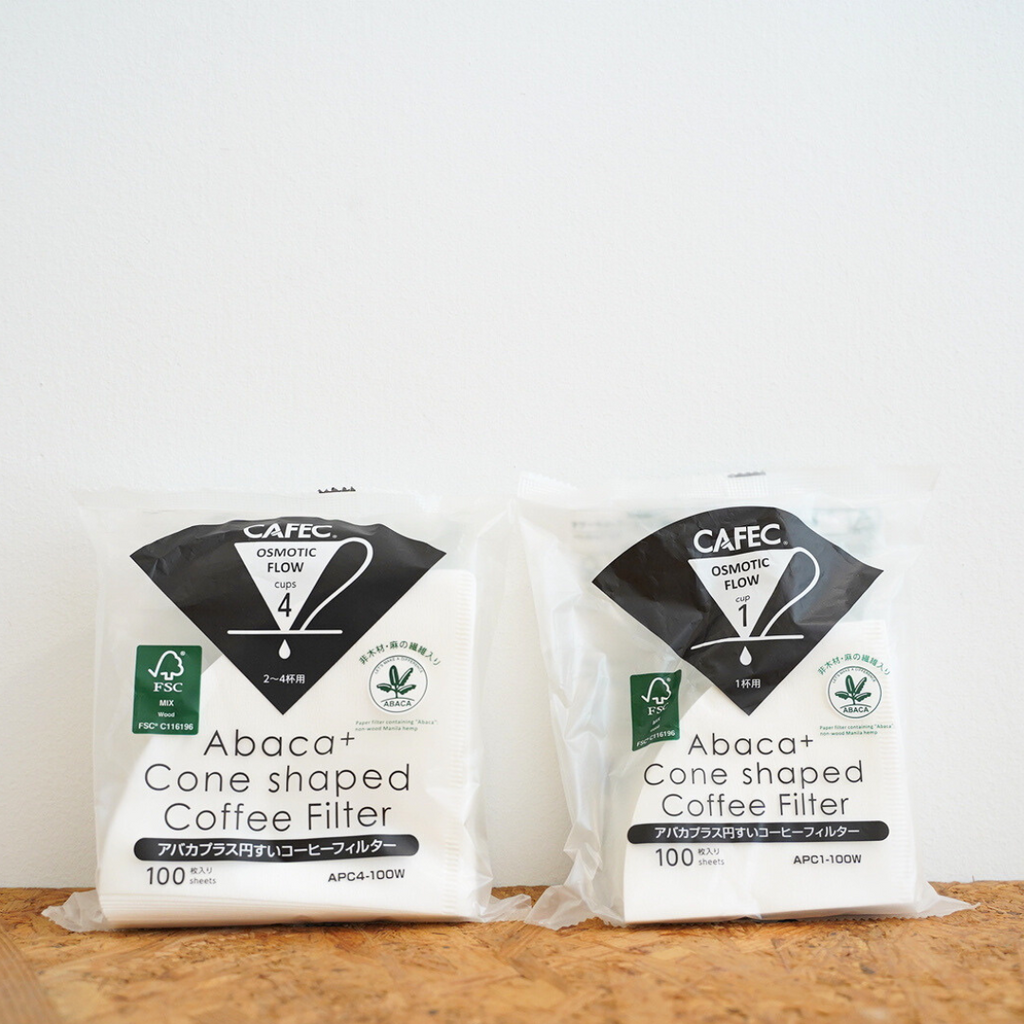 CAFEC ABACA+ Cone Shaped Coffee Filter 100pcs