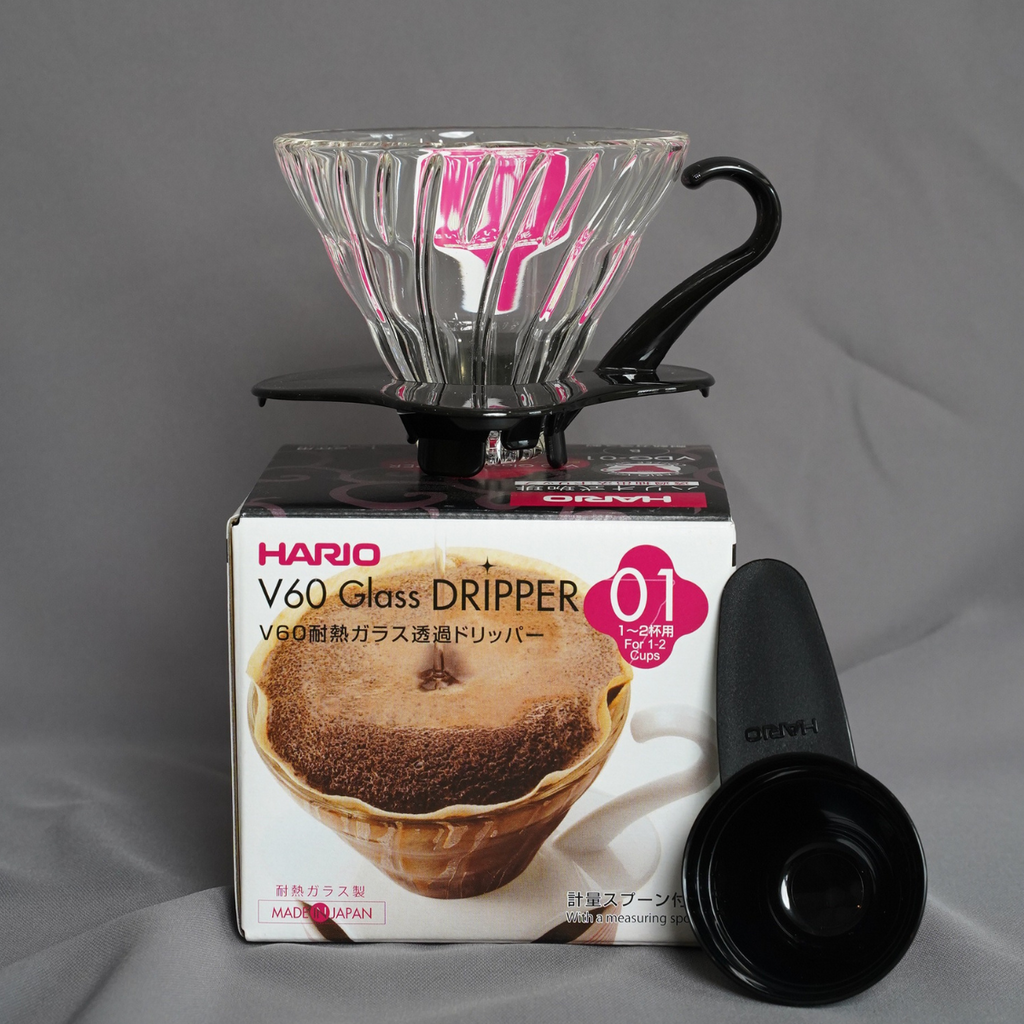 Hario V60 Glass Dripper 01 [ Black ]